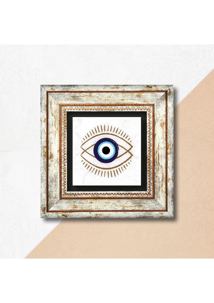 Nazar Taş Duvar Tablosu Çerçeveli Duvar Dekoru Wall Art T1-347