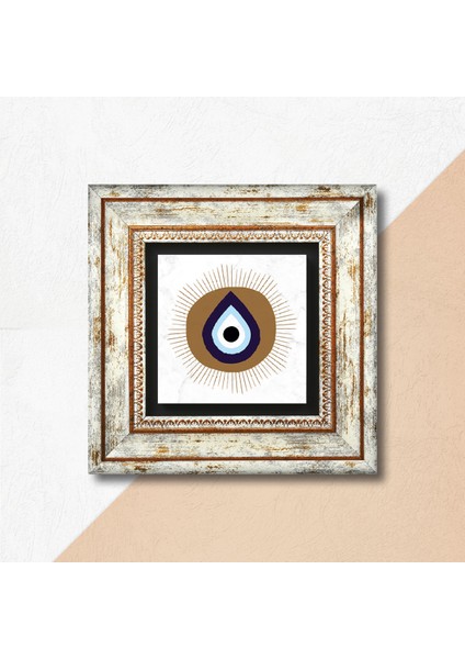 Nazar Taş Duvar Tablosu Çerçeveli Duvar Dekoru Wall Art T1-351