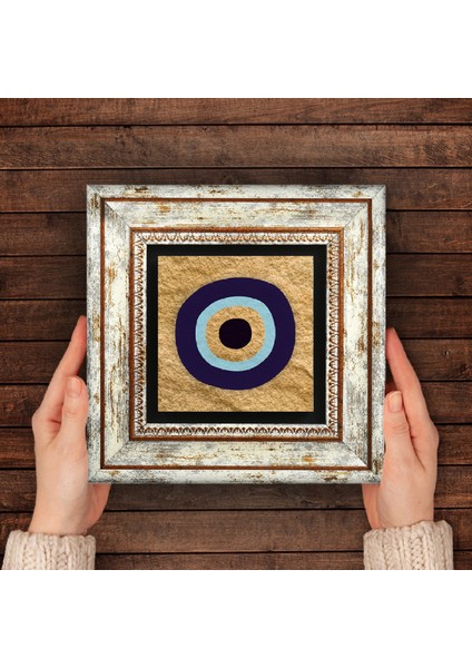 Nazar Taş Duvar Tablosu Çerçeveli Duvar Dekoru Wall Art T1-353