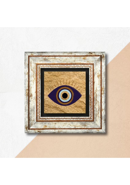 Nazar Taş Duvar Tablosu Çerçeveli Duvar Dekoru Wall Art T1-354