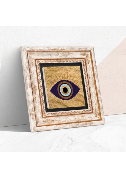 Nazar Taş Duvar Tablosu Çerçeveli Duvar Dekoru Wall Art T1-354