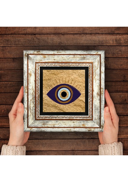 Nazar Taş Duvar Tablosu Çerçeveli Duvar Dekoru Wall Art T1-354