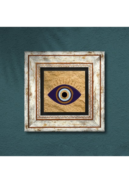 Nazar Taş Duvar Tablosu Çerçeveli Duvar Dekoru Wall Art T1-354