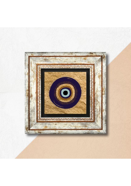 Nazar Taş Duvar Tablosu Çerçeveli Duvar Dekoru Wall Art T1-358