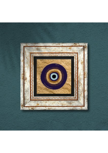 Nazar Taş Duvar Tablosu Çerçeveli Duvar Dekoru Wall Art T1-358