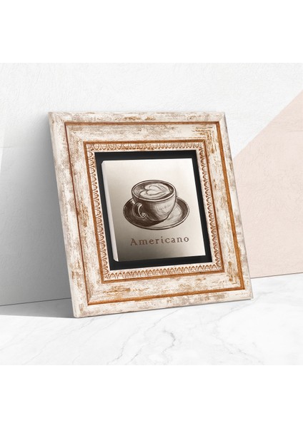 Kahve Taş Duvar Tablosu Çerçeveli Duvar Dekoru Wall Art T1-367