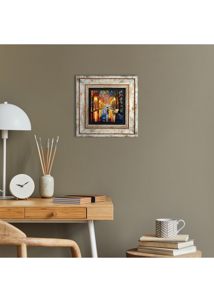 Fenerler Tablosu Taş Duvar Tablosu Çerçeveli Duvar Dekoru Wall Art T1-139