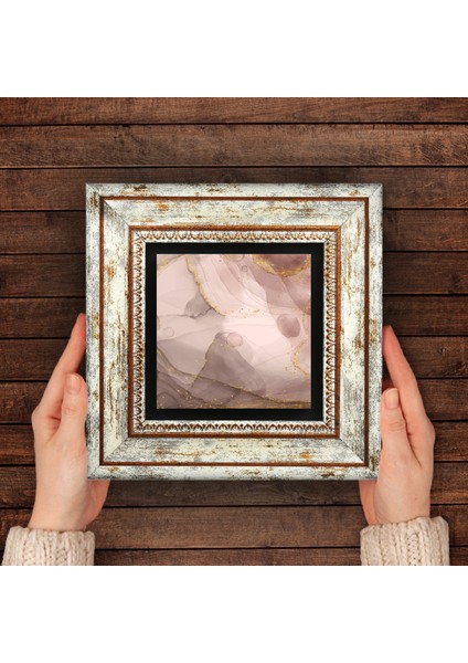 Soyut Sanat Taş Duvar Tablosu Çerçeveli Duvar Dekoru Wall Art T1-150