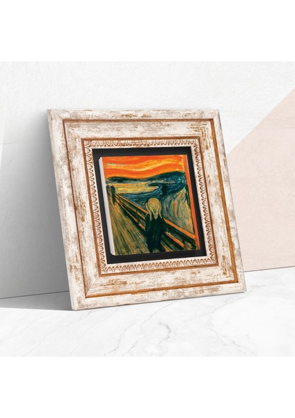 Çığlık Tablosu Taş Duvar Tablosu Çerçeveli Duvar Dekoru Wall Art T1-168