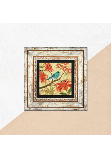 Serçe Taş Duvar Tablosu Çerçeveli Duvar Dekoru Wall Art T1-174