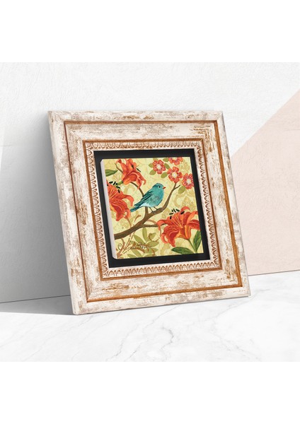 Serçe Taş Duvar Tablosu Çerçeveli Duvar Dekoru Wall Art T1-174