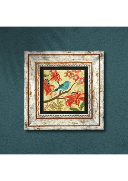 Serçe Taş Duvar Tablosu Çerçeveli Duvar Dekoru Wall Art T1-174