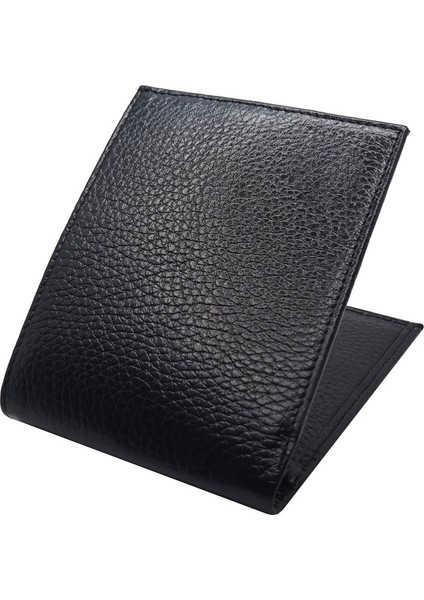Collection Hakiki Deri Siyah Renk Klasik Yatay Erkek Cüzdan