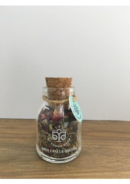 Rosa Canela Oolong Güllü Tarçınlı Oolong Çayı Cam Şişe 8 Gr