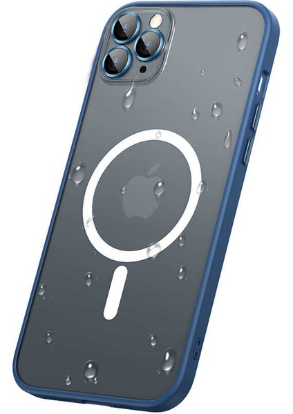 Apple iPhone 13 Pro Kılıf Lens Koruyuculu Tacsafe Destekli Kenarları Renkli Mat Kapak (Mokka)