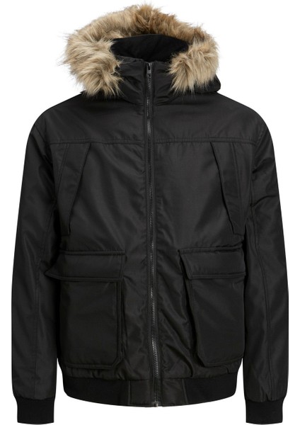 Jwhgreat Padded Fur Bomber Erkek Mont & Ceket - 12217733 Black