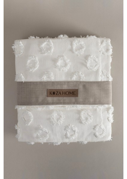 Sitra Krem Çift Kişilik Püsküllü Örtüsü 230X250 2 Yastık 50X70 5031 indirimleri