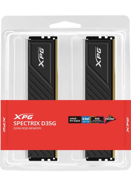 Xpg Spectrix D35 32GB (16X2) Rgb Ddr4 3600MHZ CL18 1.35V AX4U360016G18I-DTBKD35G Dual Kit Ram