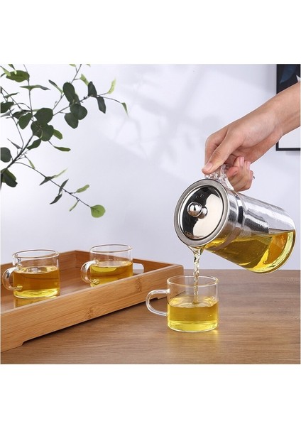 Puffy Cup Çiçek Çaydanlık 304 Paslanmaz Çelik Punch Iç Filtre Cam Demlik Çay Su Ayırıcı Çay Seti (Yurt Dışından) modelleri