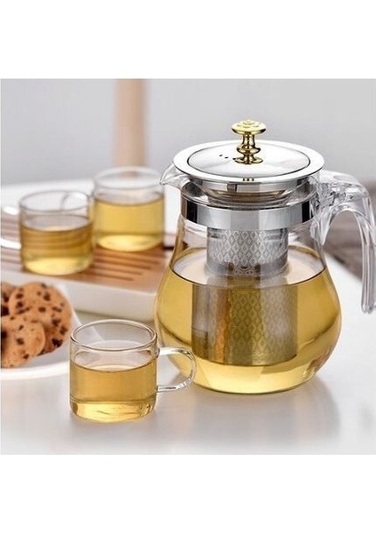 Puffy Cup Çiçek Çaydanlık 304 Paslanmaz Çelik Punch Iç Filtre Cam Demlik Çay Su Ayırıcı Çay Seti (Yurt Dışından) fırsatları