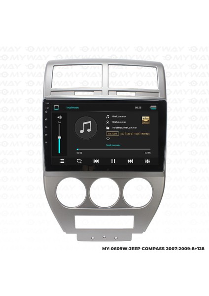 Jeep Compass Android 12 Multimedya Carplay 4gb RAM+64GB HDD 2007-2009 Navigasyon Ekran fiyatları