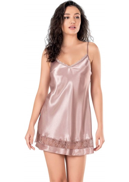 Aria's Closet Saks Kısa Saten Gecelik modelleri