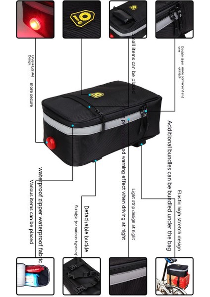 Katlanabilir ve Su Geçirmez Bisiklet Arka Koltuk Çantası (Yurt Dışından)
