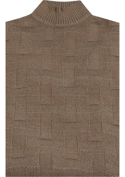 Vizon Slim Fit Yarım Balıkçı Yaka Erkek Triko