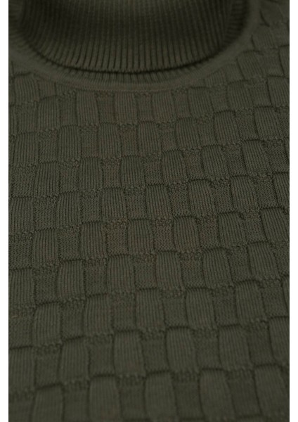 Haki Slim Fit Tam Balıkçı Yaka Erkek Triko fiyatları