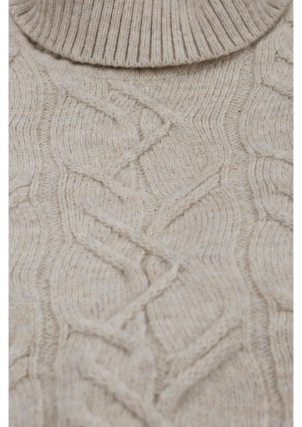 Bej Slim Fit Tam Balıkçı Yaka Erkek Triko fiyatları