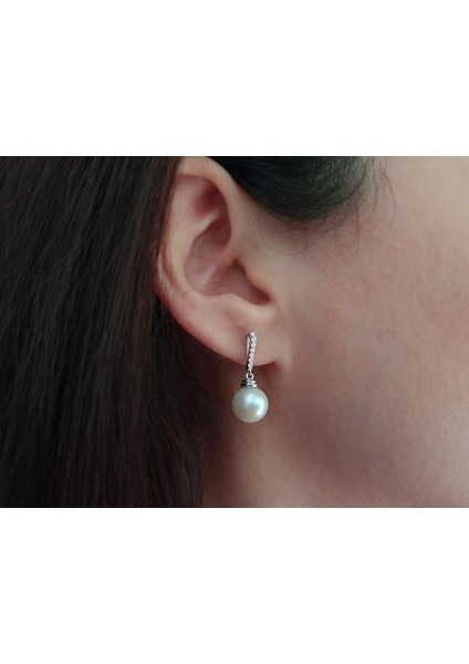 Pırlanta Taşlı Incili Küpe modelleri