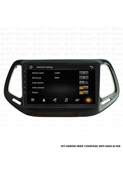 Jeep Compass Android 12 Multimedya Carplay 4gb RAM+64GB HDD 2017-2020 Navigasyon Ekran modelleri