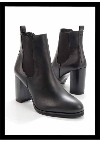 Siyah Leather Kadın Bot & Bootie K02351310103
