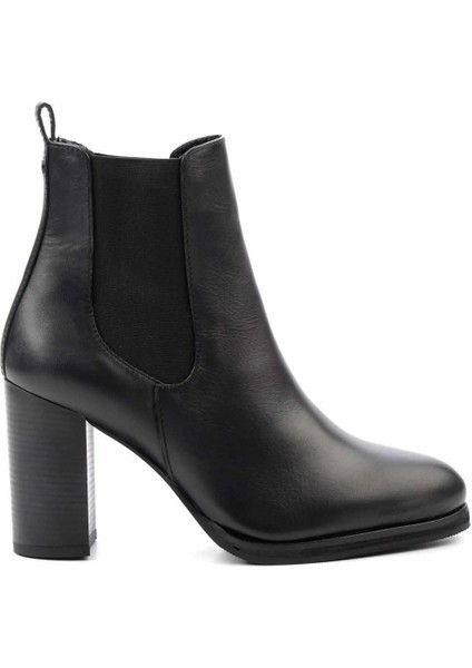 Siyah Leather Kadın Bot & Bootie K02351310103