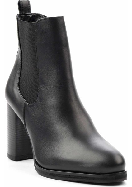 Siyah Leather Kadın Bot & Bootie K02351310103