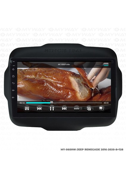 Jeep Renegade Android 12 Multimedya Carplay 4gb RAM+64GB HDD Navigasyon Ekran