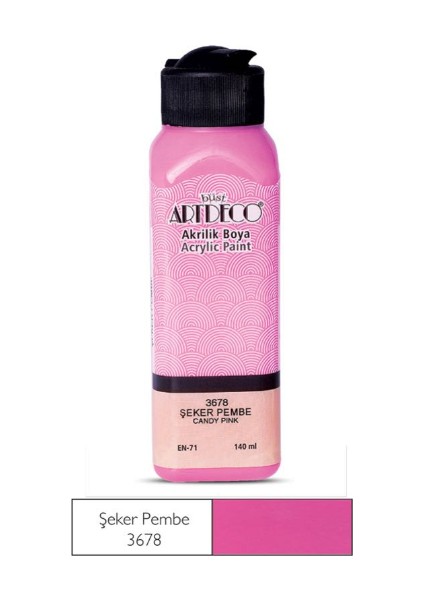 Akrilik Boya 140 ml Şeker Pembe Y 070R-3678