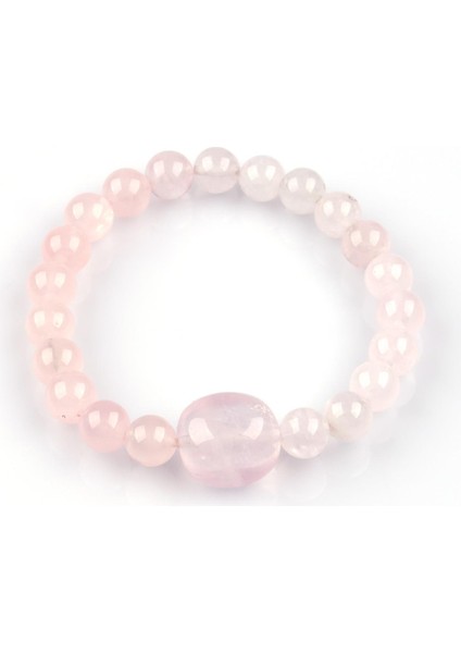 Pembe Kuvars Doğal Taş Bileklik 8mm Küre Kesim fiyatları