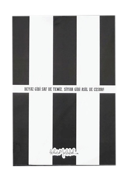 Hediye - Siyah Beyaz Taraftar Motto Hediye Kartı Kartpostal
