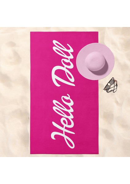 Hello Doll Plaj Havlusu - Microfiber