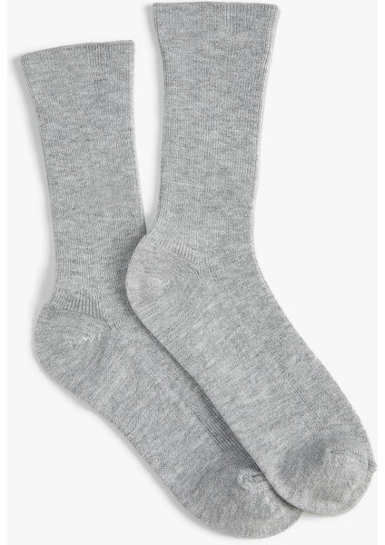 Uzun Soket Çorap Kırçıllı Yumuşak Dokulu