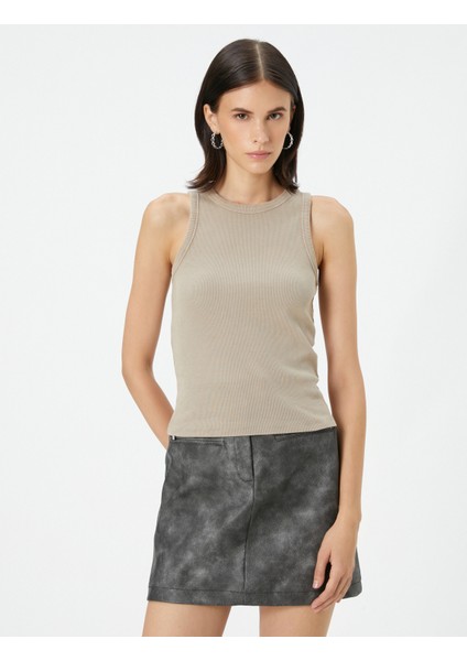 Fitilli Atlet Halter Yaka Slim Fit Pamuklu modelleri