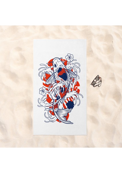 Koi Fish Plaj Havlusu - Mıcrofıber fiyatları