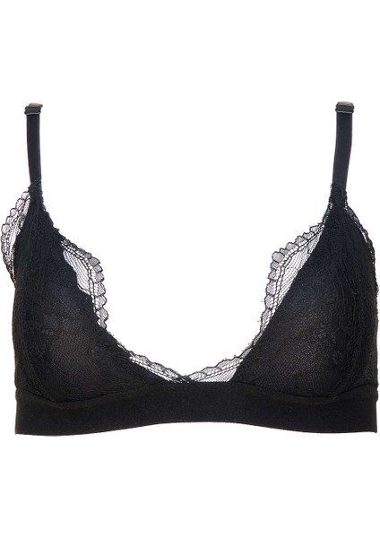 Athena Siyah Notte Dantelli Bralet