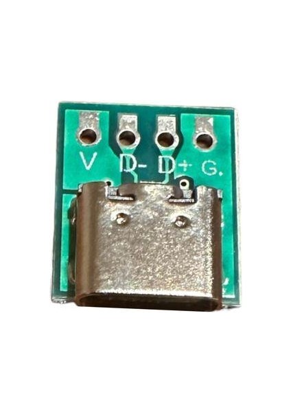 Type-C Lehim Tipi Soket Dişi Tamir Soketi