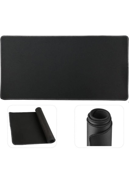 70CMX30CM Siyah Mouse Pad Kaydırmaz Mousepad Uzun Klavye Fare Altlığı Siyah Baskısız Gamer Mouse Pad