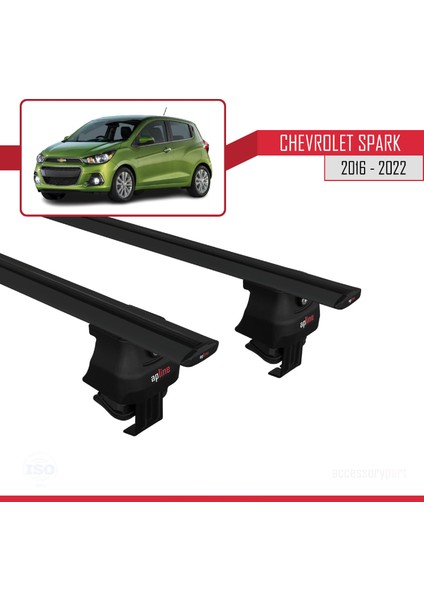 Chevrolet Spark (M400) 2016-2022 Arası ile Uyumlu Ace-4 Ara Atkı Tavan Barı Siyah