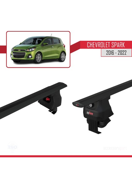 Chevrolet Spark (M400) 2016-2022 Arası ile Uyumlu Ace-4 Ara Atkı Tavan Barı Siyah