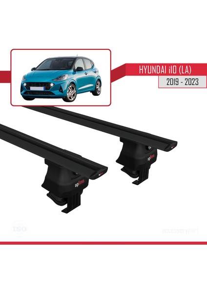 Hyundai I10 (La) 2019 ve Sonrası ile Uyumlu Ace-4 Ara Atkı Tavan Barı Siyah