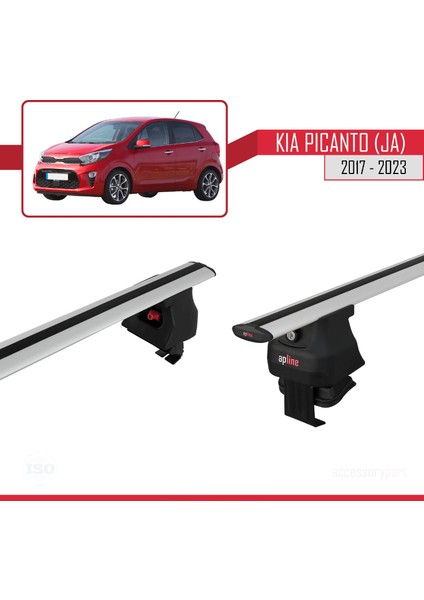 Kia Picanto (Ja) 2017 ve Sonrası ile Uyumlu Ace-4 Ara Atkı Tavan Barı Gri